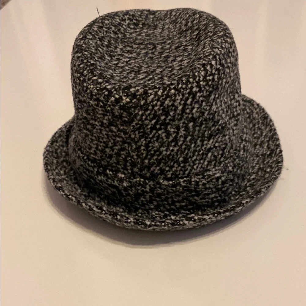 Infant Black Tweed Fedora Hat